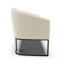 Sofá Namoradeira 2 Lugares Base Industrial Pto Stella Bouclê D03 - D'rossi Cor Menta