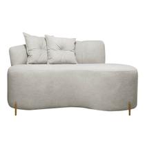 Sofá Namoradeira 2 Lugares Grécia Conceito Orgânico 145cm Bouclê Bege SOFA STORE