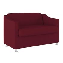 Sofá Namoradeira 2 Lugares Tilla Sala De Espera Balaqui Decor Cor:marsala