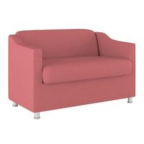 Sofá Namoradeira 2 Lugares Tilla Sala De Espera Balaqui Decor Cor:rosa