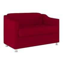Sofá Namoradeira 2 Lugares Tilla Sala De Espera Balaqui Decor Cor:vermelho