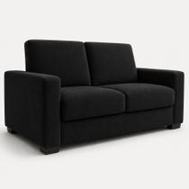 Sofá Namoradeira 3 Lugares Recepção Sala Confortável Moderno Suede Cor:Suede Azul