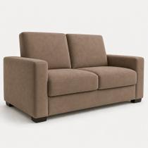 Sofá Namoradeira 3 Lugares Recepção Sala Confortável Moderno Suede Cor:Suede Cinza