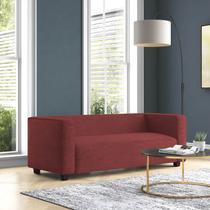 Sofá Namoradeira Amsterdam 1,40m Suede Bordo - Inova Decorações Sofá Namoradeira Amsterdam 1,40m Suede Bordo - Inova Decorações