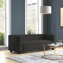 Sofá Namoradeira Amsterdam 1,40m Suede Preto - Inova Decorações Sofá Namoradeira Amsterdam 1,40m Suede Preto - Inova Decorações