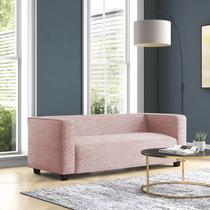 Sofá Namoradeira Amsterdam 1,40m Suede Rosa Bebe - Inova Decorações Sofá Namoradeira Amsterdam 1,40m Suede Rosa Bebe - Inova Decorações