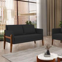 Sofá Namoradeira Lana Veludo Base de Madeira D03 - D'Rossi