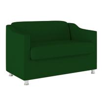Sofá Namoradeira Sala De Espera Elegante Suede Balaqui Cor:verde