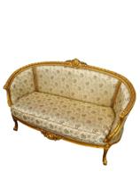 Sofa Namoradeira Vintage Victoriana Tecido Nobre Alto Padrão