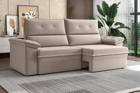 Sofá Nevasca 1,80m Retrátil Reclinável Suede Capuccino XFlex Sofás Sofá Nevasca 1,80m Retrátil Reclinável Suede Capuccino XFlex Sofás