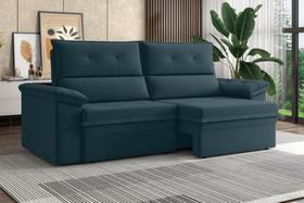 Sofá Nevasca 1,80m Retrátil Reclinável Suede Petróleo XFlex Sofás Sofá Nevasca 1,80m Retrátil Reclinável Suede Petróleo XFlex Sofás