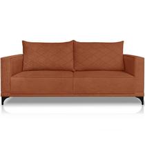 Sofa Nori 2 Lugares Pes De Ferro 160cm Linho Boucle 3303 Ezz