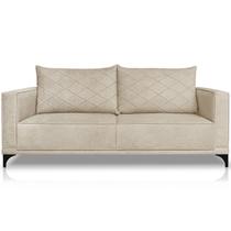 Sofa Nori 3 Lugares Pes De Ferro 200cm Linho Boucle 3301 Ezz