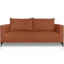 Sofa Nori 3 Lugares Pes De Ferro 200cm Linho Boucle 3303 Ezz Sofa Nori 3 Lugares Pes De Ferro 200cm Linho Boucle 3303 Ezz