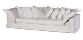 Sofa Off White 3mt Luxo Alta Decoração Acompanha Almofadas - luxdecorcasaejardim