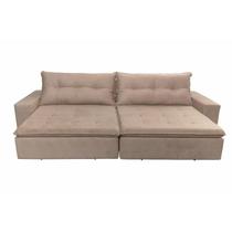 Sofá Oklahoma 2,22 metros Retrátil e Reclinavel Com Molas e Pillow no Assento Suede Castor - Sofá na Web Sofá Oklahoma 2,22 metros Retrátil e Reclinavel Com Molas e Pillow no Assento Suede Castor - Sofá na Web