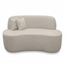 Sofá Ondulado Orgânico Pequeno 2 Lugares Sala Bouclé