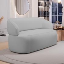 Sofá Orgânico 02 Lugares Living Glee 140cm Linho Cinza - Abmaza