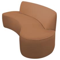 Sofá Orgânico 03 Lugares 210cm Mônaco Bouclé Terracota - Nexta Casa