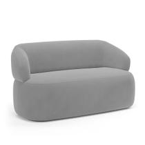 Sofá Orgânico 03 Lugares Living Glee 170cm Veludo Cinza - Desk Design Sofá Orgânico 03 Lugares Living Glee 170cm Veludo Cinza - Desk Design