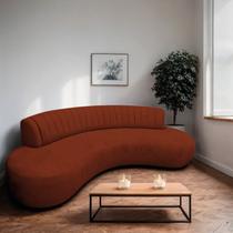 Sofá Orgânico 03 Lugares Sala Estar Celeste 200cm Bouclé