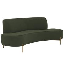 Sofá Orgânico 2 Lugares 150cm Argos Pés Ouro Fosco Linho Verde Musgo - Nexta Casa Sofá Orgânico 2 Lugares 150cm Argos Pés Ouro Fosco Linho Verde Musgo - Nexta Casa