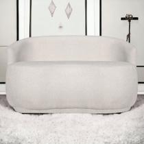 Sofá Orgânico 2 Lugares Bouclê Luxo Bege Sofá Orgânico 2 Lugares Bouclê Luxo Bege