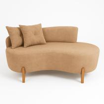 Sofá Orgânico 2 Lugares C/2 Almofadas Curvo Sala Recepção Luna Boucle Cappuccino - Montanaris Decor - MD MONTANARIS DECOR Sofá Orgânico 2 Lugares C/2 Almofadas Curvo Sala Recepção Luna Boucle Cappuccino - Montanaris Decor - MD MONTANARIS DECOR