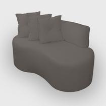 Sofá Orgânico 2 Lugares Curvo Feijão Design Elegante Bouclé