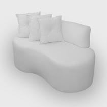 Sofá Orgânico 2 Lugares Curvo Feijão Design Elegante Bouclé