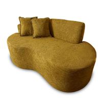 Sofá Orgânico 2 Lugares Curvo Feijão Design Elegante Bouclé