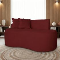 Sofá Orgânico 2 Lugares Curvo Feijão Design Elegante Suede