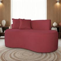 Sofá Orgânico 2 Lugares Curvo Feijão Design Elegante Suede