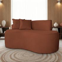 Sofá Orgânico 2 Lugares Curvo Feijão Design Elegante Suede