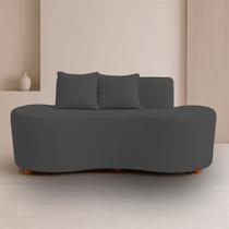 Sofá Orgânico 2 Lugares Curvo Feijão Design Escultural Bouclé Premium - LOS HERMANOS