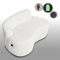 Sofá Orgânico Com Entrada USB Curvo 2 Lugares Feijão Forma Orgânica Bouclé