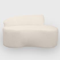 Sofa Organico Curvo 2 lugares 145 cm Boucle Branco