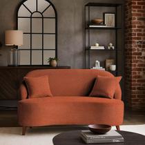 Sofá Orgânico Curvo 2 Lugares Feijão Bouclé