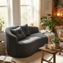 Sofá Orgânico Curvo Feijão Confortável Sala Estúdio Amore Bouclê Chumbo - Montanari s Decor - MD MONTANARIS DECOR Sofá Orgânico Curvo Feijão Confortável Sala Estúdio Amore Bouclê Chumbo - Montanari s Decor - MD MONTANARIS DECOR