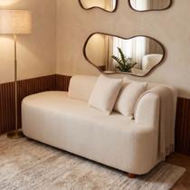 Sofá Orgânico Curvo Feijão Confortável Sala Estúdio Noma Bouclê Off White Montanari s Decor