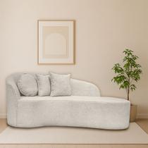 Sofá Orgânico Feijão Curvo Design Elegante Para Sala e Estúdio Bouclé Aurea