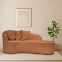 Sofá Orgânico Feijão Curvo Design Elegante Para Sala e Estúdio Bouclé Aurea