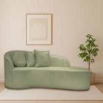 Sofá Orgânico Feijão Curvo Design Elegante Para Sala e Estúdio Bouclé Aurea