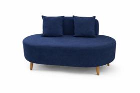 Sofá Orgânico Feijão Para Sala Quarto Closet 115 Cm Com 02 Almofadas Tecido Suede Azul Marinho Do Lar Móveis e Decoração Sofá Orgânico Feijão Para Sala Quarto Closet 115 Cm Com 02 Almofadas Tecido Suede Azul Marinho Do Lar Móveis e Decoração