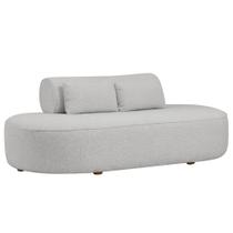 Sofá Orgânico Horizonte 3 Lugares 210cm Bouclé Cinza Claro - Nexta Casa