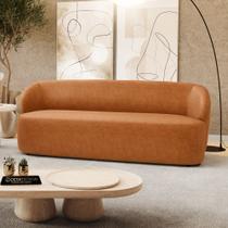 Sofá Orgânico Living Leez 170cm 02 Lugares material sintético Caramelo - Desk Design Sofá Orgânico Living Leez 170cm 02 Lugares material sintético Caramelo - Desk Design