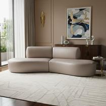 Sofá Orgânico Módulo Curvo Savana material sintético Modena Bege - Montanari's Decor