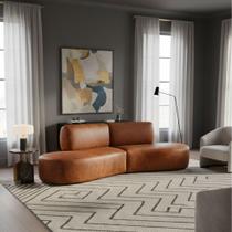 Sofá Orgânico Módulo Curvo Savana material sintético Modena Ocre - Montanari's Decor