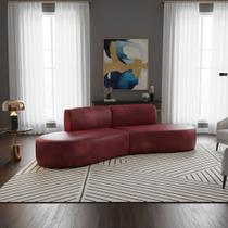 Sofá Orgânico Módulo Curvo Savana material sintético Modena Vermelho - Montanari's Decor
