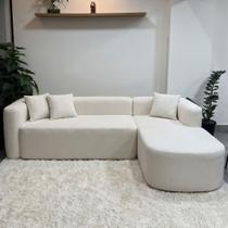Sofá Orgânico Módulo Curvo Siena 2,6mts Boucle Off White - Montanari s Decor Sofá Orgânico Módulo Curvo Siena 2,6mts Boucle Off White - Montanari s Decor